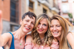 Postmenopausal women enjoying improved quality of life through safe hormone therapy