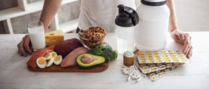 Healthy nutrition with protein-rich foods supporting optimal health and healthy eating